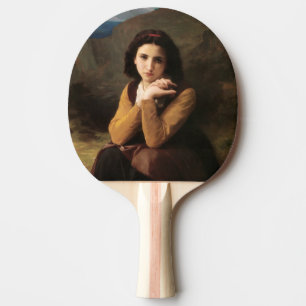 Mignon Innocence of Adolescent Girl, Bouguereau  Ping Pong Paddle