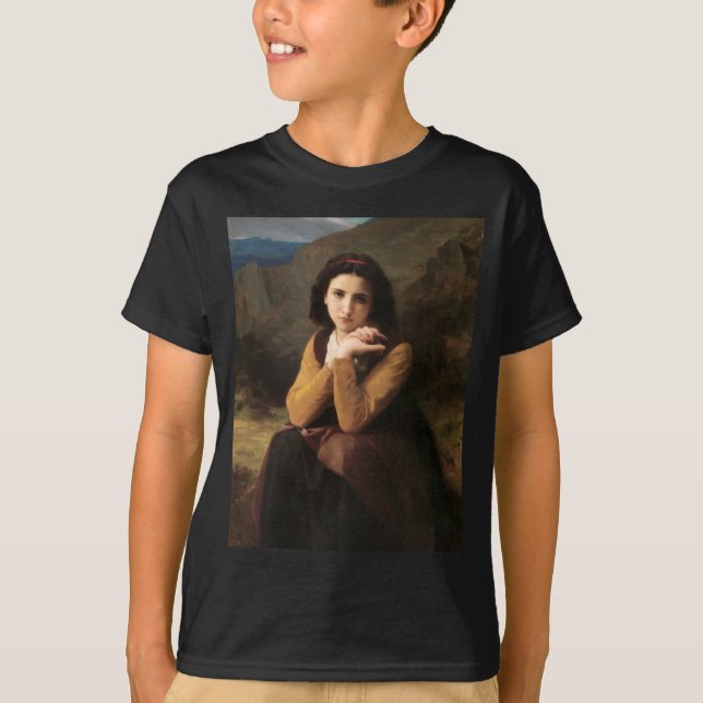 Mignon Innocence of Adolescent Girl, Bouguereau  T-Shirt (Front)