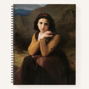 Mignon (Sweet Young French Girl) (by Bouguereau) Notebook