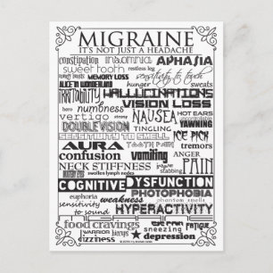 Migraine Awareness Postcard