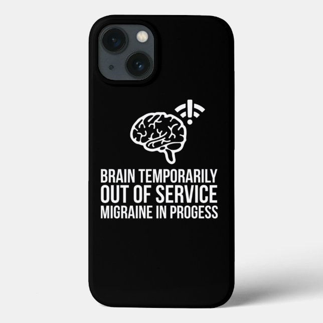 Migraine Awareness Print Brain Temporarily Out Of  Case-Mate iPhone Case (Back)
