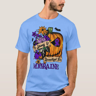 Migraine Awareness retro halloween scary pumpkin h T-Shirt