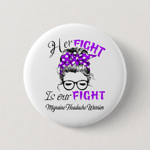 Migraine Headache Awareness Month Ribbon Gifts 6 Cm Round Badge