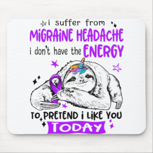 Migraine Headache Awareness Month Ribbon Gifts Mouse Pad