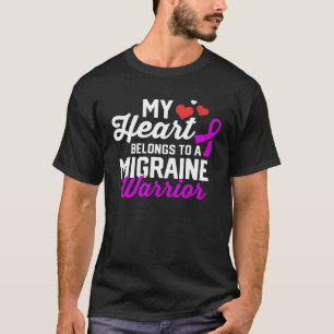 Migraine Headache Warrior Survivor Support Awarene T-Shirt