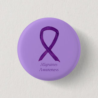 Migraines Awareness Ribbon Custom Pin