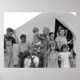 Migrant Family During Pea Harvest -- 1939 Poster