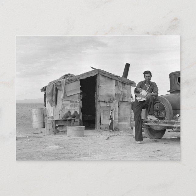 Migrant Mexican Worker: 1937 Postcard (Front)