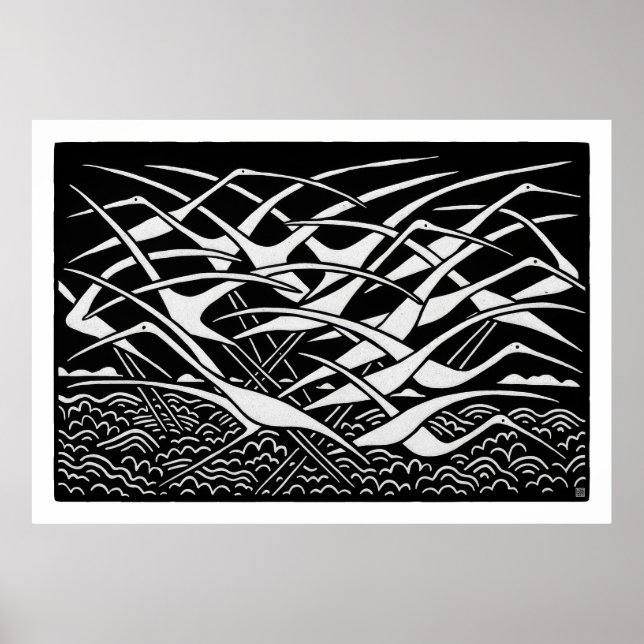 Migration Large Linocut Print (Front)