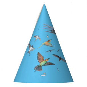 Migratory birds tracing their flights Illustration Party Hat