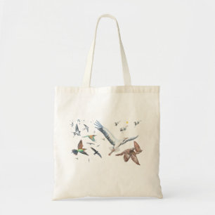Migratory birds tracing their flights Illustration Tote Bag
