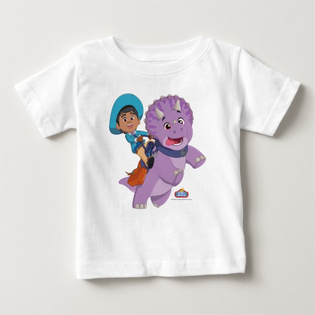 Miguel and Tango | Dino Ranch Baby T-Shirt (Front)
