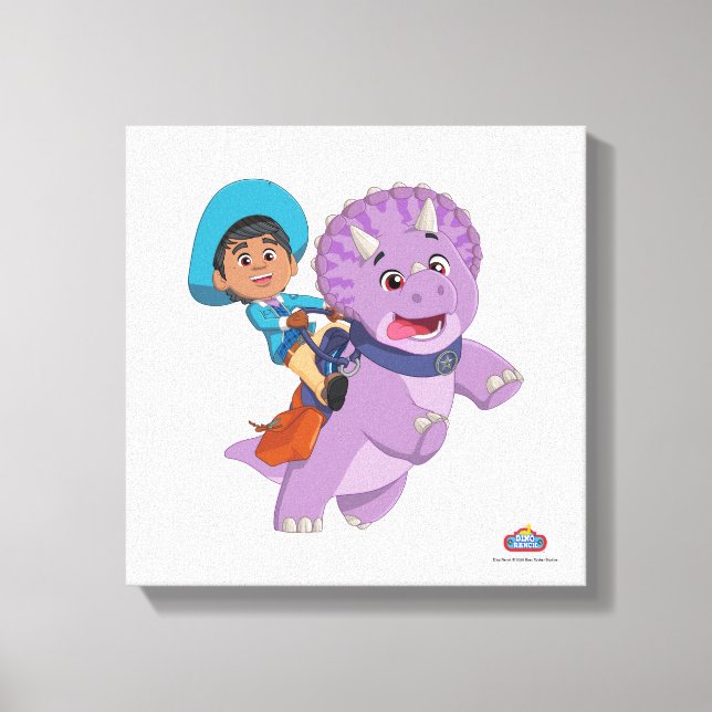 Miguel and Tango | Dino Ranch Canvas Print (Front)