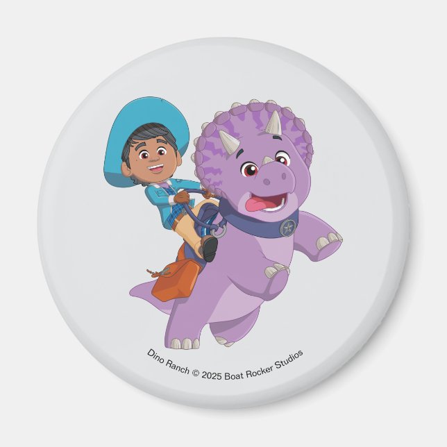 Miguel and Tango | Dino Ranch Magnet (Front)