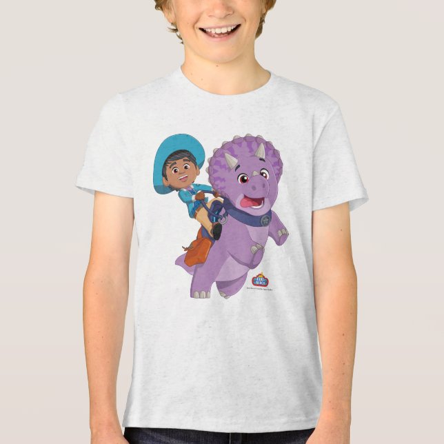 Miguel and Tango | Dino Ranch Tri-Blend Shirt (Front)