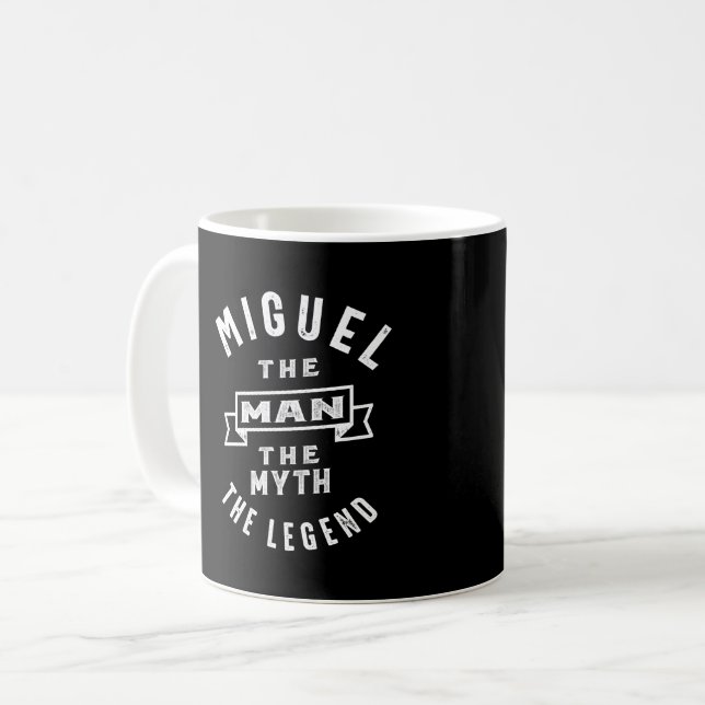 Miguel Personalised Name Birthday Gift Coffee Mug (Front Left)