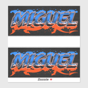 Miguel Vorname Name Graffiti Aufkleber Sticker