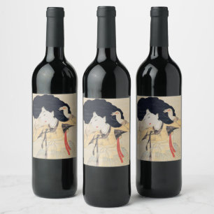 Miindo Portrait of a Beauty 미인도 Korean Artwork Wine Label