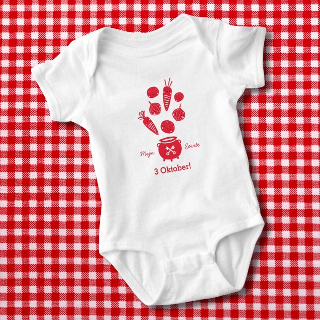 Mijn Eerse 3 Oktober hutspot Leidens ontzet Baby Bodysuit (Creator Uploaded)