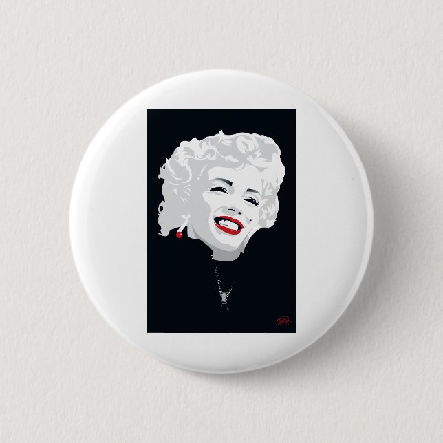 MIK05BW Miki Marilyn.tif 6 Cm Round Badge (Front)