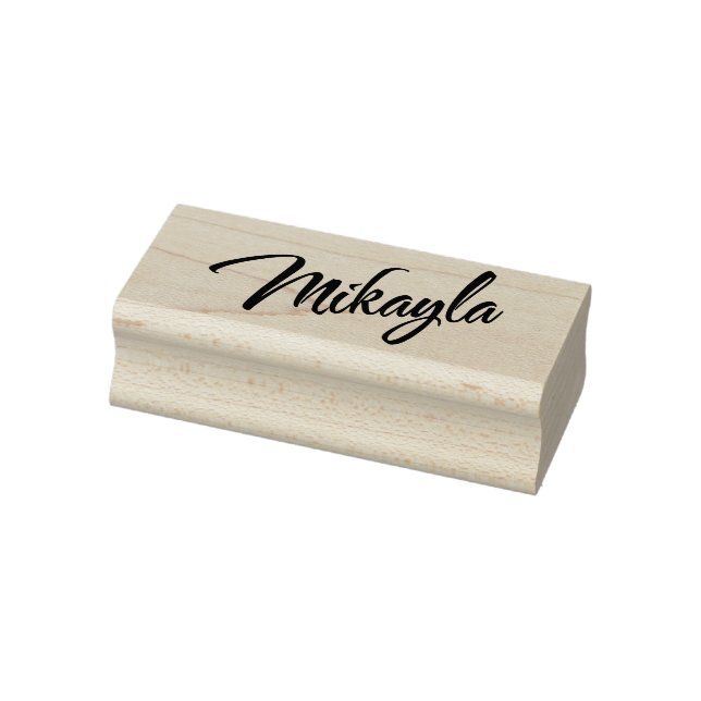 Mikayla name cursive decorative script font rubber stamp (Stamp)