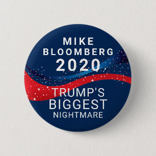 Mike Bloomberg Trumps Biggest Nightmare 6 Cm Round Badge