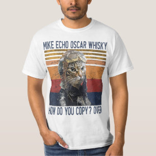 Mike Echo Oscar Whisky How Do You Copy Pilot Kitty T-Shirt