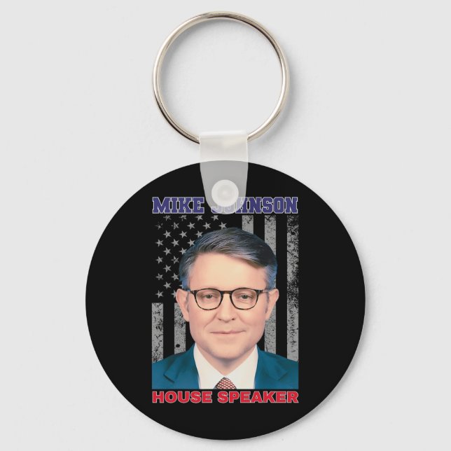 Mike Johnson New House Speaker American Usa Flag P Key Ring (Front)