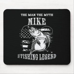 Mike Man Myth Fishing Legend Personalised Name Mouse Pad