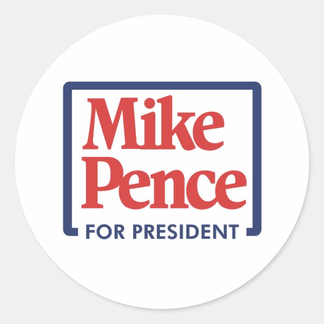 Mike Pence for President 2024 Classic Round Sticker (Front)