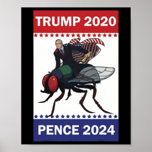 Mike Pence Pretty Fly Super Hero Trump Pence Poster