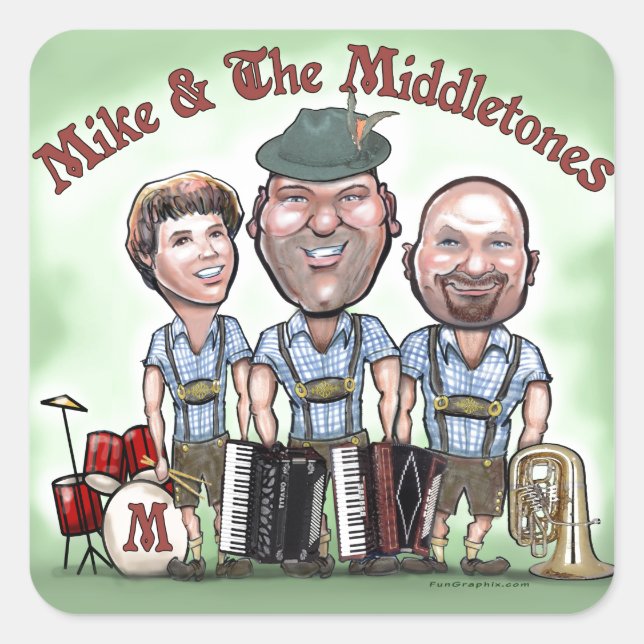 Mike & The Middletones at Fest Square Sticker (Front)