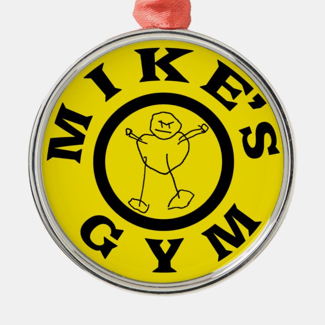 Mikes Gym Metal Tree Decoration (Front)