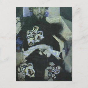 Mikhail Vrubel- A Man in Russian Old Style Costume Postcard