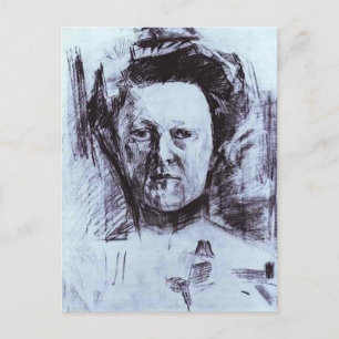 Mikhail Vrubel- Portrait of Valentina Usoltseva Postcard