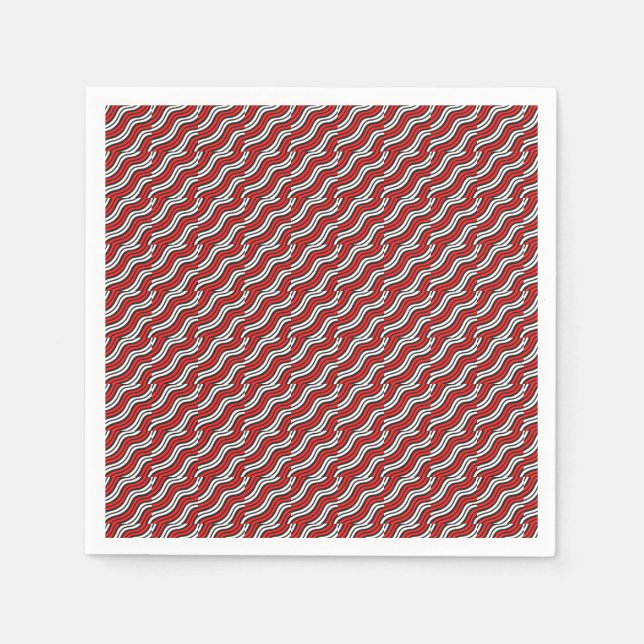 Mikitez redwhite candycane Christmaspattern Napkin (Front)