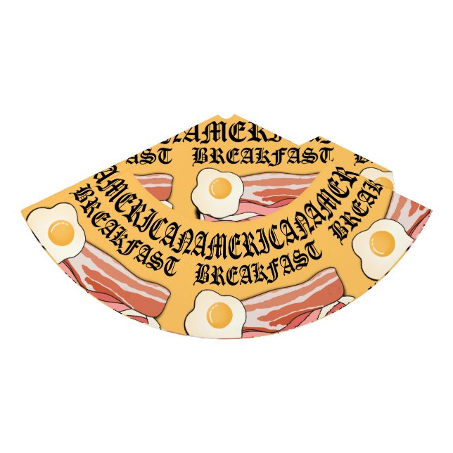 Mikitiez american breakfast bacon egg july picnic party hat (Front)
