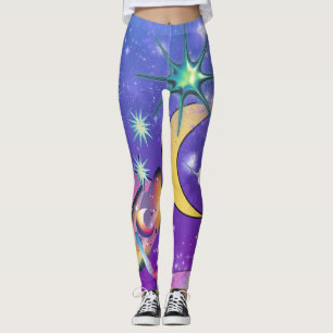 Mikitiez aquarius galaxy summer glow beer leggings