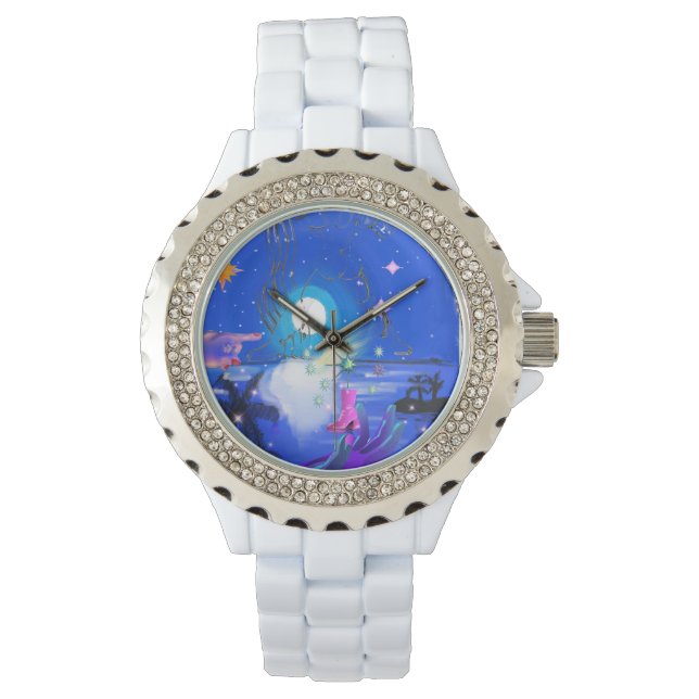 Mikitiez aquarius galaxy summer glow watch (Front)