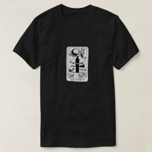 Mikitiez basic witch witchy wizard tarotcard black T-Shirt