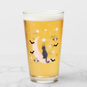 Mikitiez black cat bat halloween fall winter moon glass