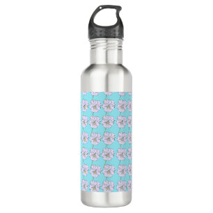 Mikitiez blue tiny little white flower pattern 710 ml water bottle