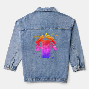 Mikitiez capricorn devil rockstar saturn denim jacket
