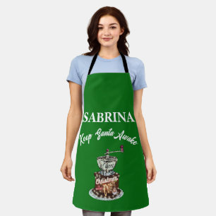 Mikitiez coffee christmas quote cute caffeine  apron