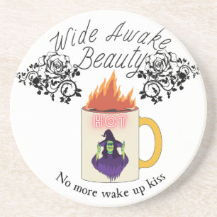 Mikitiez coffee halloween witch beauty princess coaster