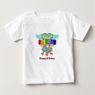 Mikitiez cupid cute rainbow twin friends  baby T-Shirt