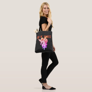 Mikitiez cupid valentine angle rainbow love venus  tote bag