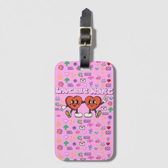 Mikitiez custom valentine funny lovebug software luggage tag (Front Vertical)