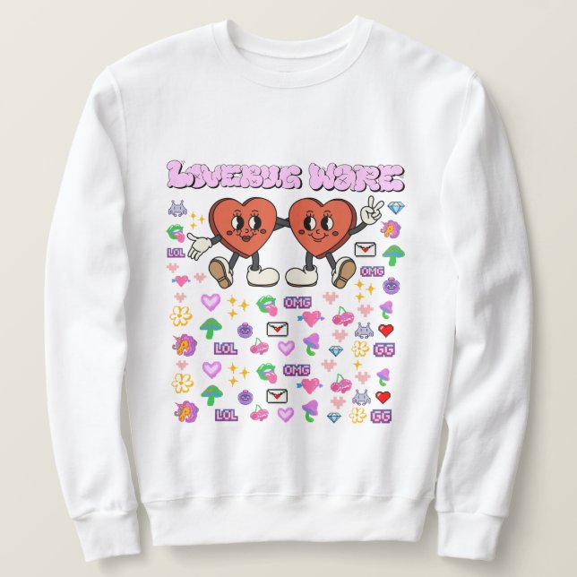 Mikitiez custom valentine funny lovebug software sweatshirt (Design Front)