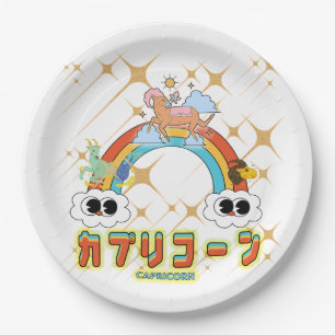 Mikitiez cute capricorn rainbow anime manga star paper plate